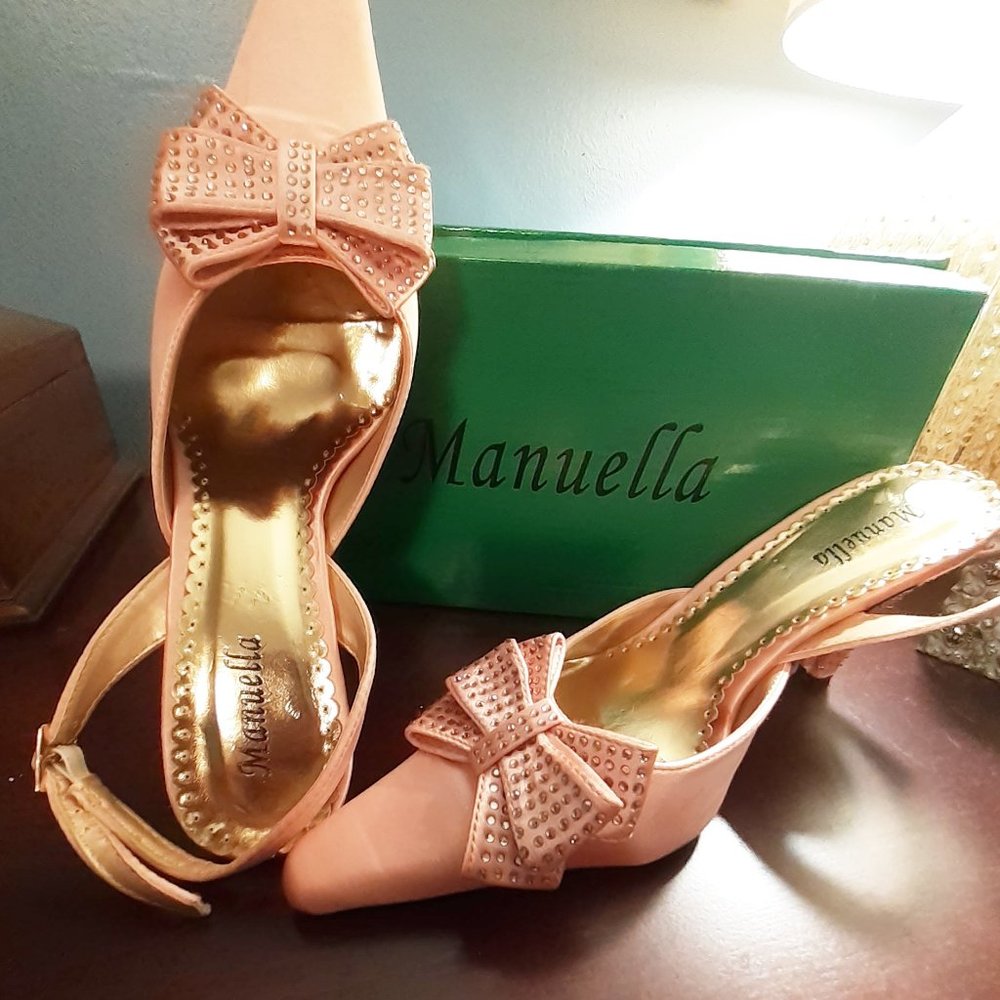 Women's Peachy Orange Classic Strapped Heel